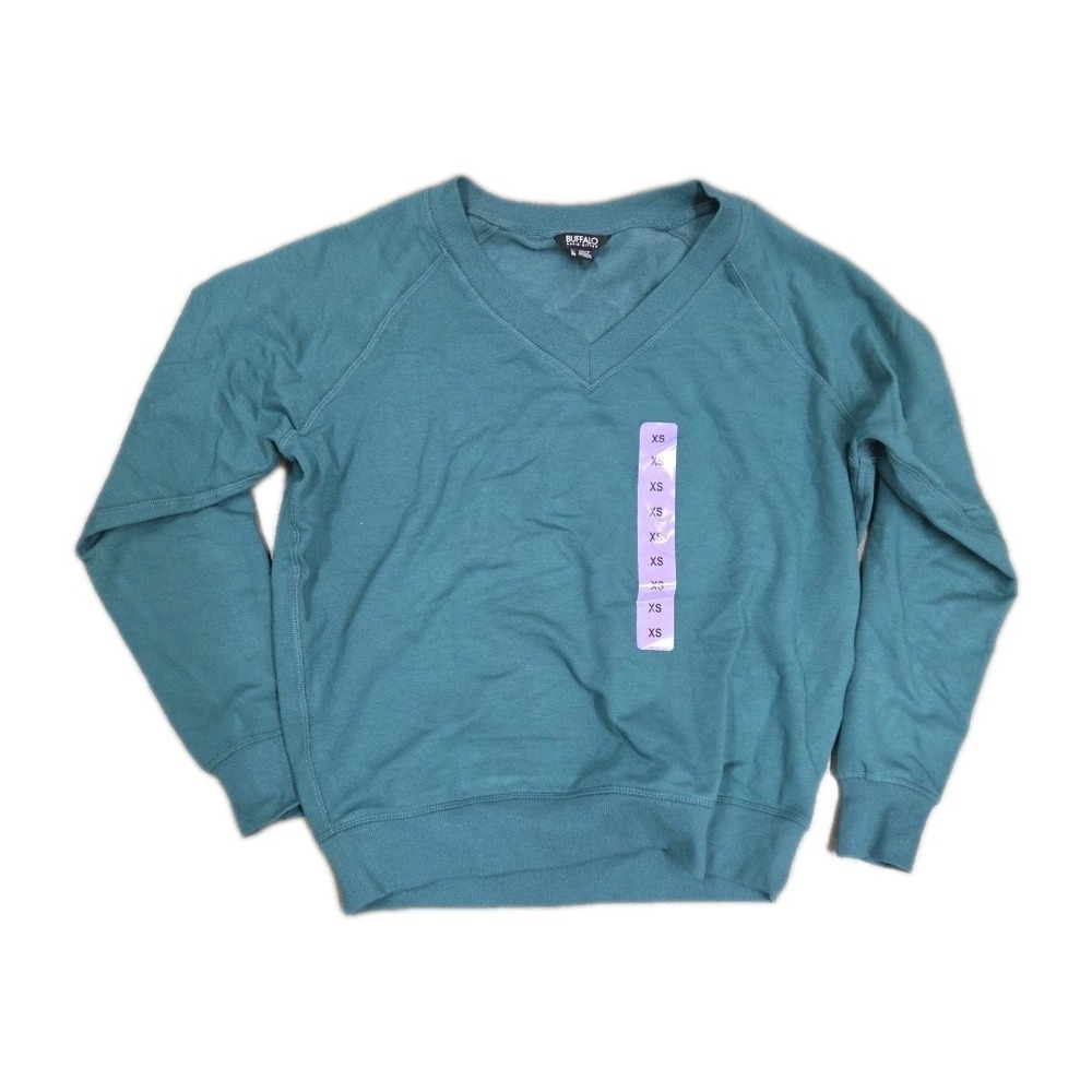 Buffalo Womens V-Neck Sweater‎ Green XS